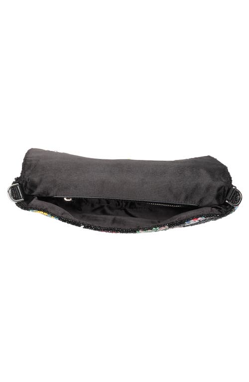 Staud Timmy Beaded Convertible Shoulder Bag In Black