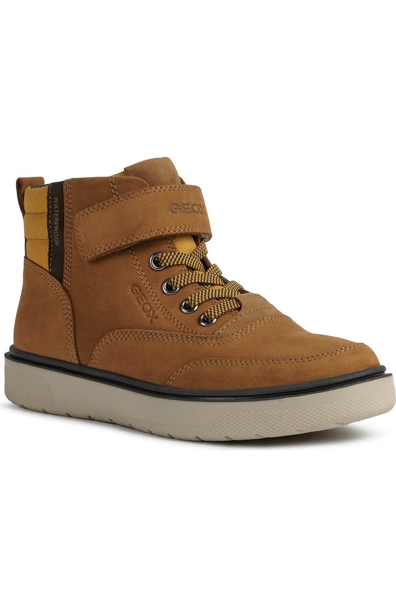 Geox Riddock High Top Sneaker, Main, color, Dark Yellow/ Brown