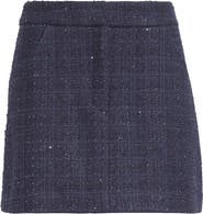 Emporio Armani Wool Blend Tweed Miniskirt