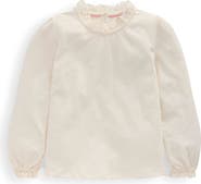 Mini Boden Kids' Embroidered Eyelet Accent Cotton Top