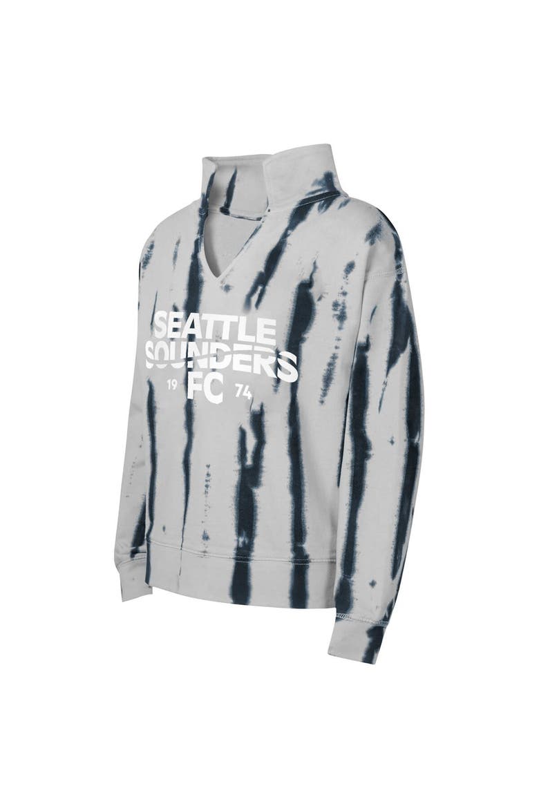 Girls Youth Gray Seattle Sounders FC Big League V-Neck Pullover Sweatshirt, Alternate, color, Gray