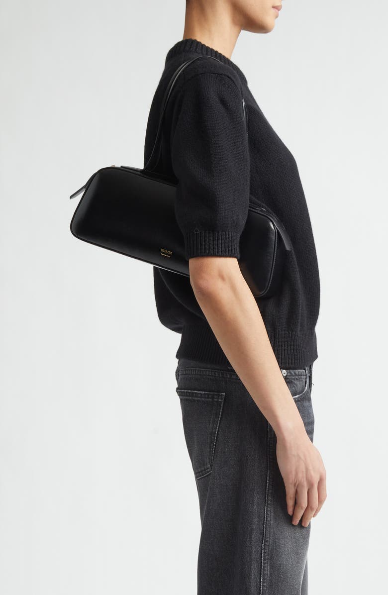 Khaite Simona Leather Shoulder Bag, Alternate, color, Black 200