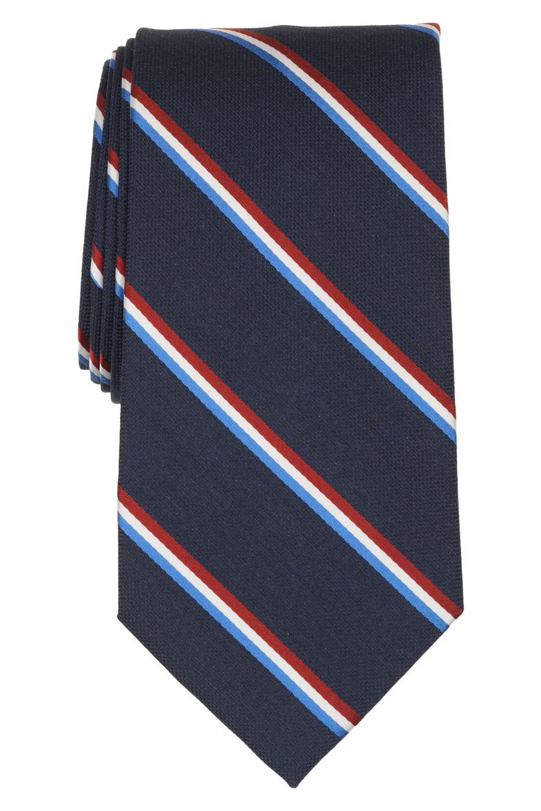 Sidewheeler Stripe Tie, Main, color, NAVY