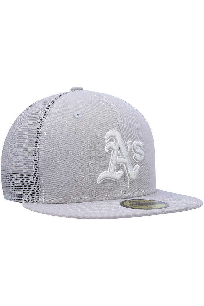 Men's New Era  Gray Oakland Athletics 2023 On-Field Batting Practice 59FIFTY Fitted Hat, Alternate, color, Gray