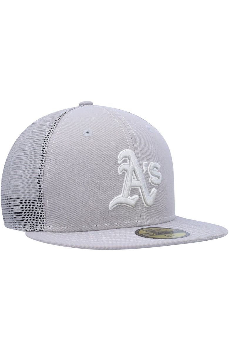 New Era Men's New Era Gray Oakland Athletics 2023 On-Field Batting Practice 59FIFTY Fitted Hat, Alternate, color, Gray