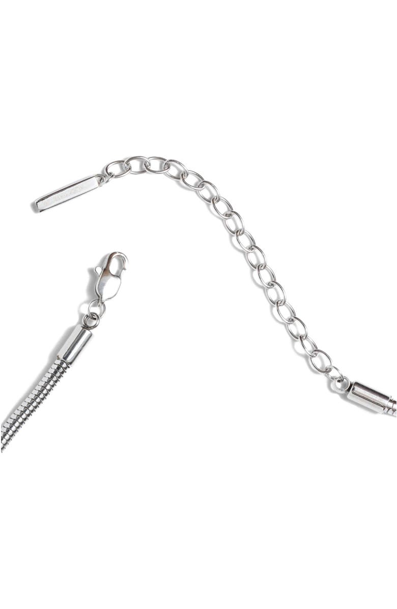 Alex and Ani Round Herringbone Layering Necklace, Alternate, color, Silver