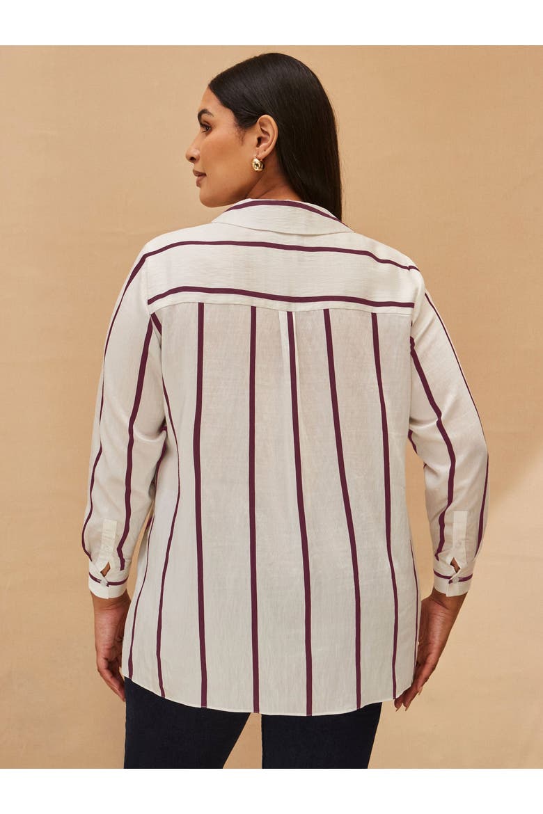 Regular Fit Striped Shirt, Alternate, color, Cream