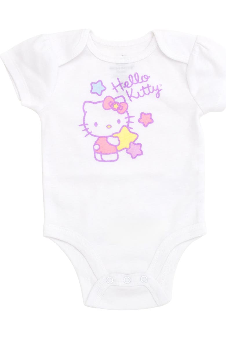 2-Piece Bodysuit and Hat Set, Alternate, color, Hello Kitty White