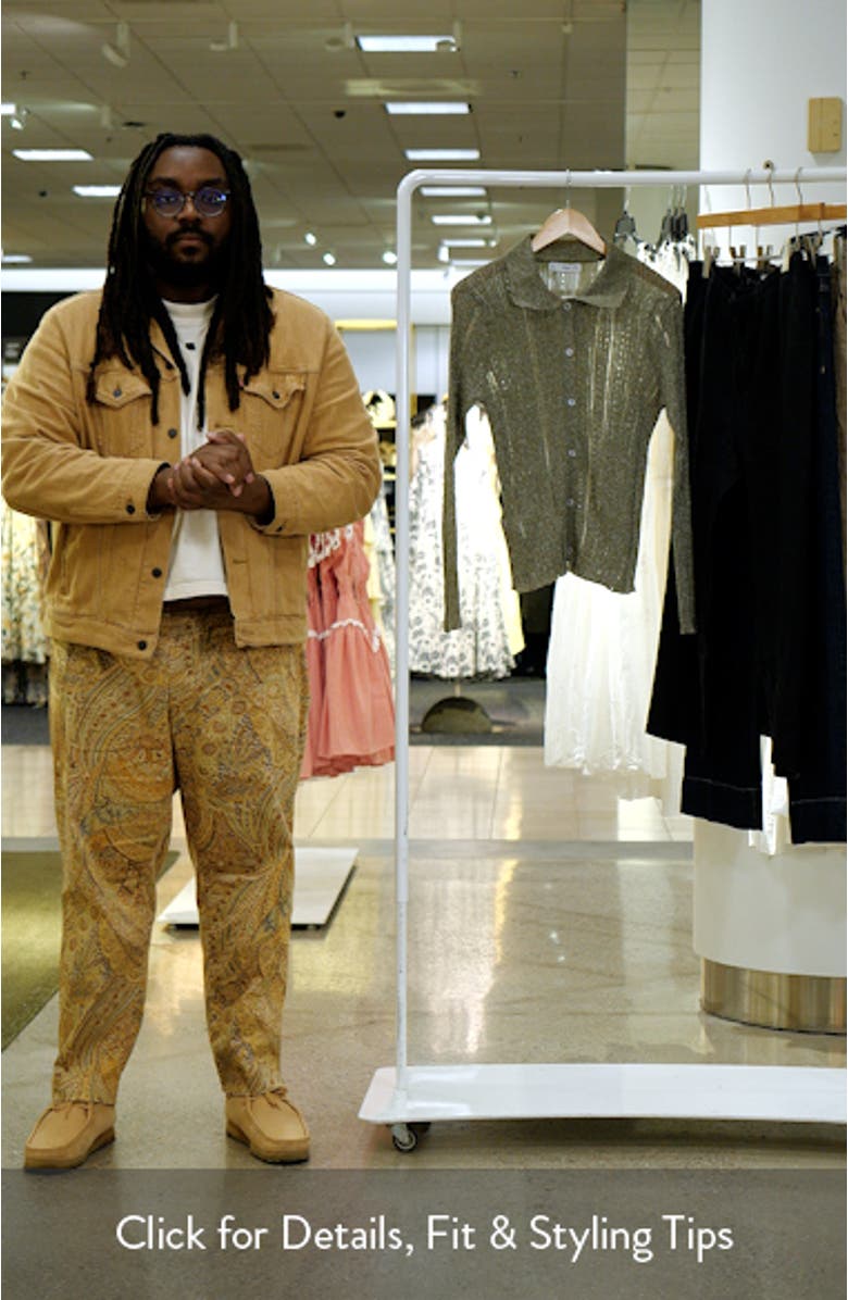 Metallic Open Stitch Cardigan, sales video thumbnail