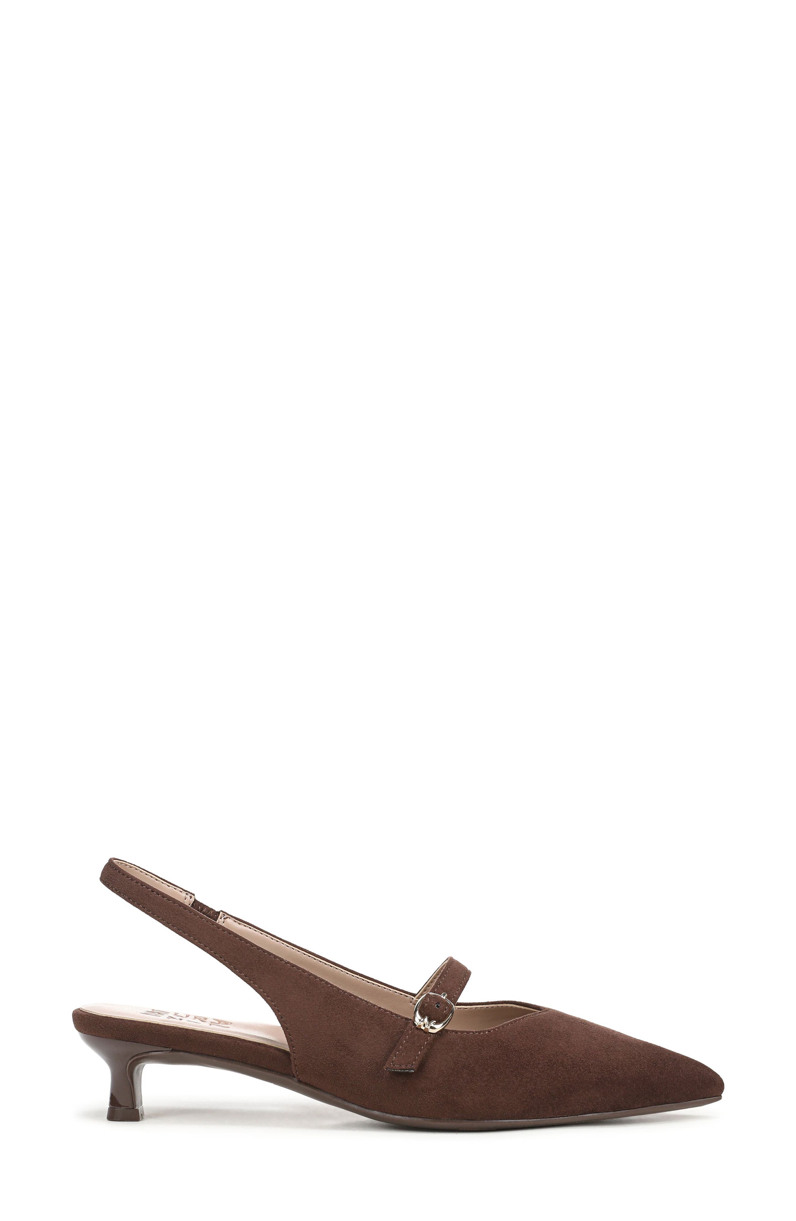 Naturalizer Grayson Mary Jane Kitten Heel Pump - Wide Width Available, Alternate, color, Chocolate Brown Fabric