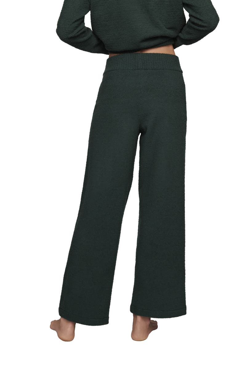 Eberjey Wide Leg Bouclè Pants, Alternate, color, Pine