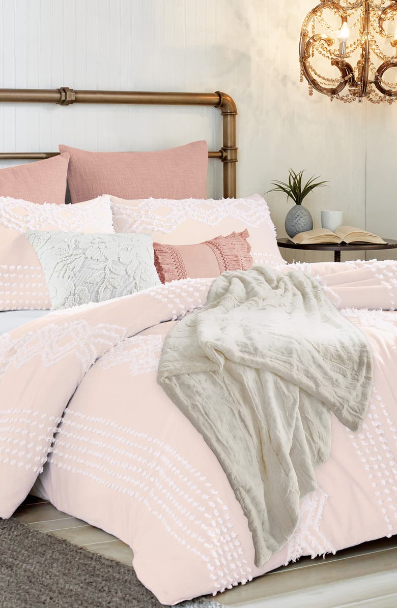 Peri Home Snow Leopard Print Faux Fur Throw Blanket, Alternate, color, Ivory