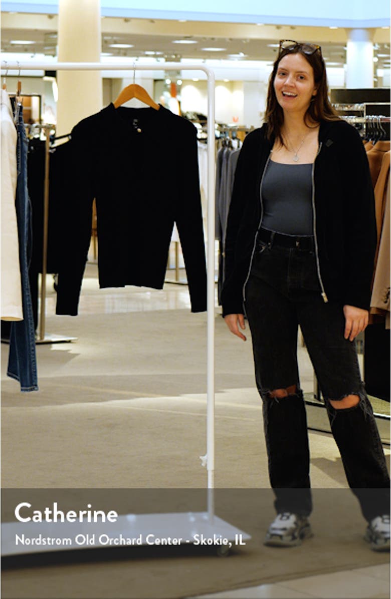 Rib Marquise Cut-Out Long Sleeve Polo, sales video thumbnail