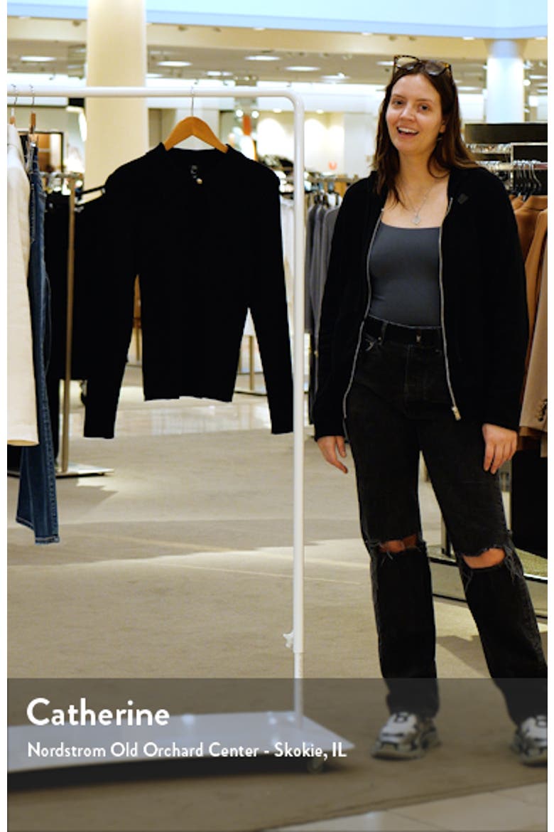 Rib Marquise Cut-Out Long Sleeve Polo video
