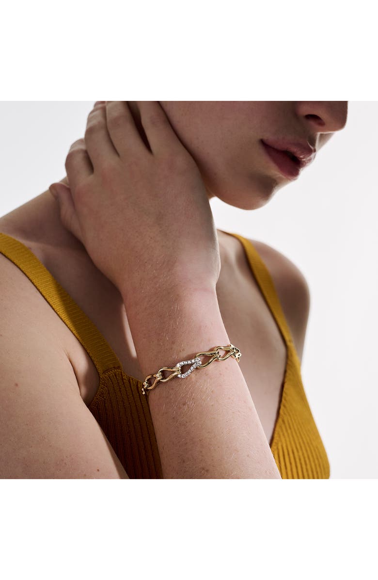 John Hardy Surf Bracelet, 14K Gold, Diamonds, Alternate, color, Gold