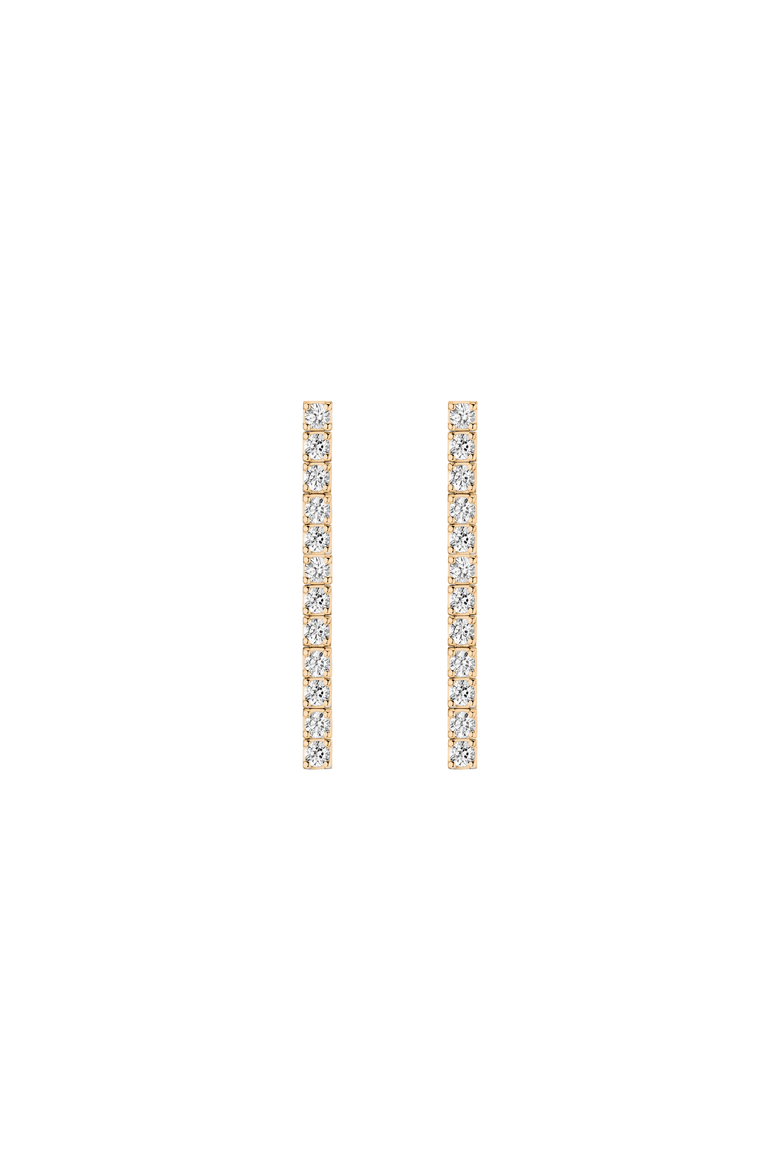 Lab Grown Sapphire Tennis Earrings, Alternate, color, Yellow Gold Vermeil