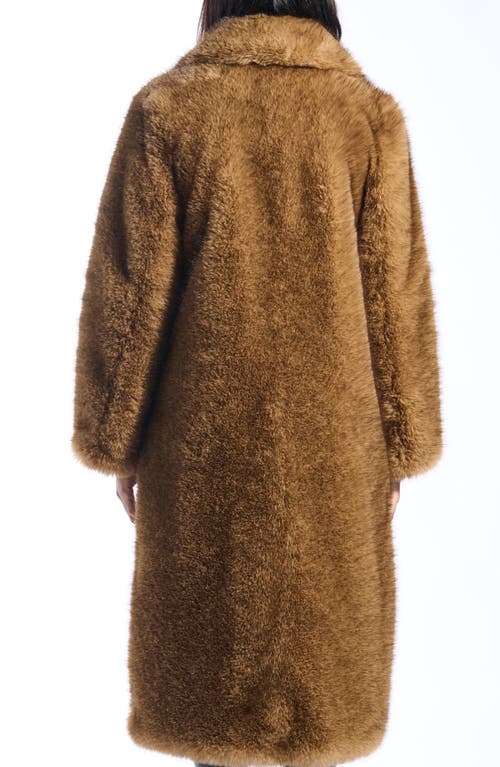 Azalea Wang Faux Fur Coat In Brown