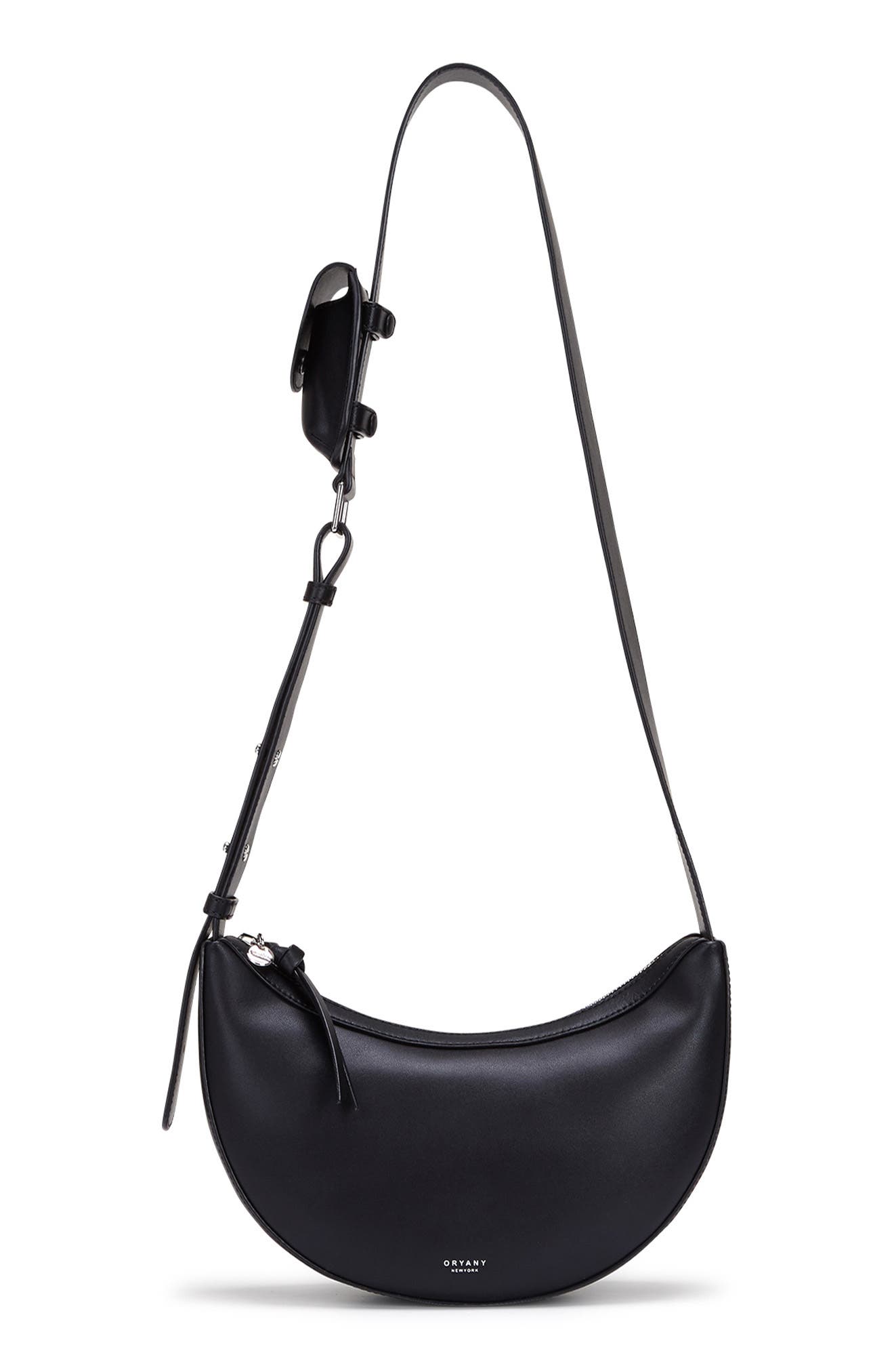 Oryany Rookie Crescent Crossbody Bag, Main, color, Black