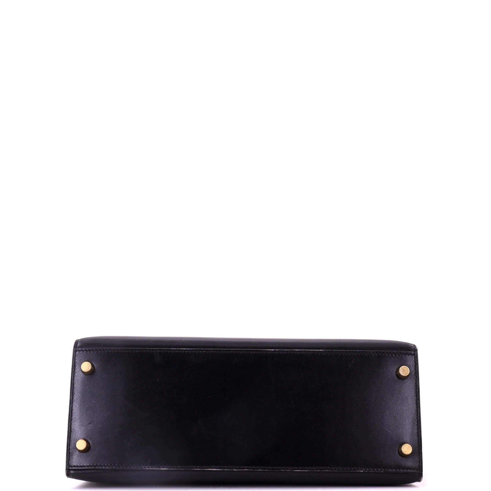 Kelly Handbag Black Box Calf with Gold Hardware 28, Alternate, color, Black