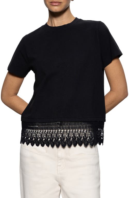 Sanctuary Lace Remix Tee In Black