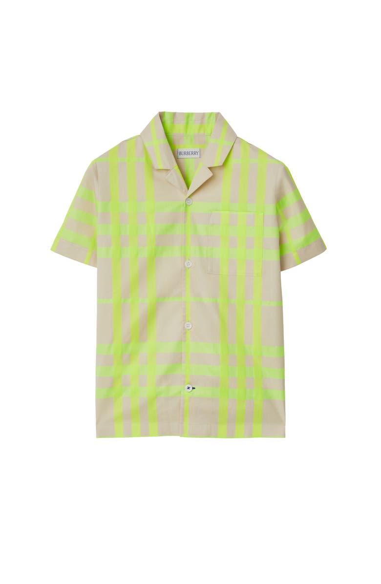 Burberry Check Cotton Blend Shirt, Main, color, 