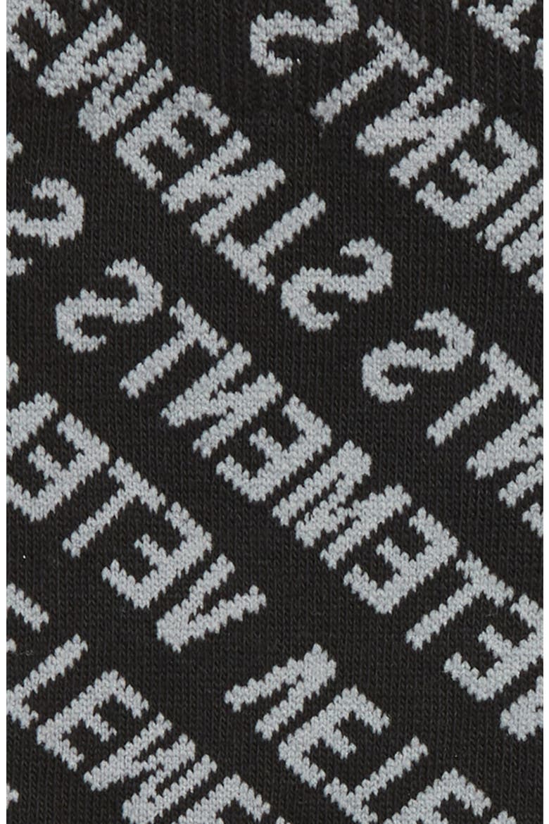 Monogram Socks, Alternate, color, BLACK