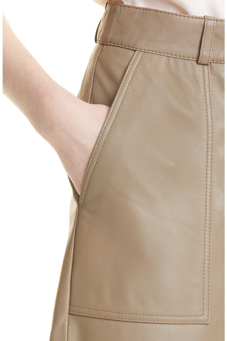 Garnnet Crop Wide Leg Leather Pants, Alternate, color, GREY