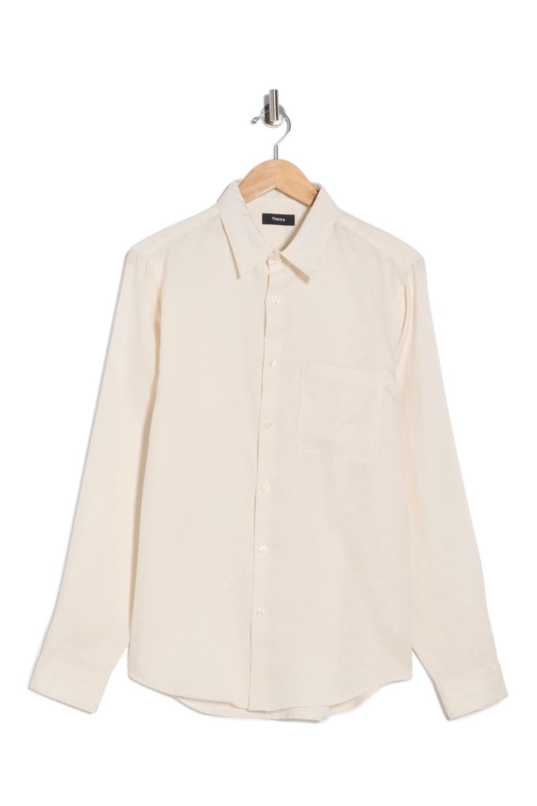 Irving Linen Button-Up Shirt, Alternate, color, IVORY