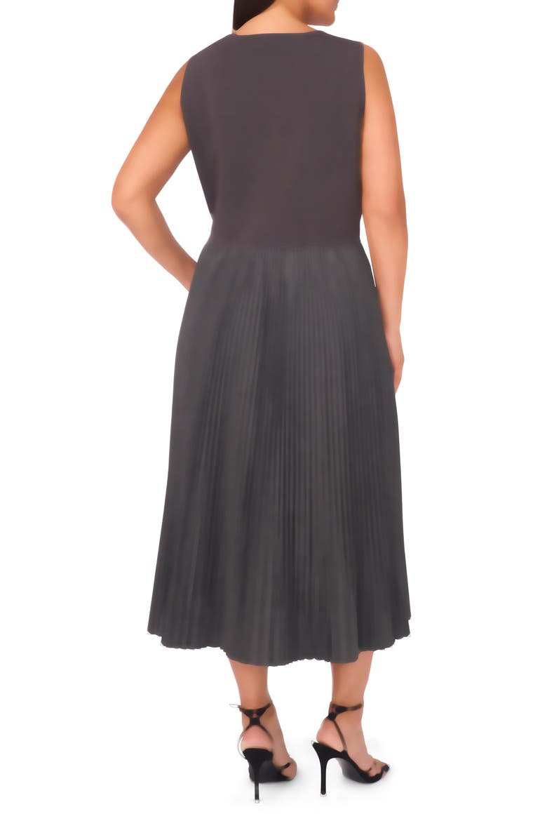 Sleeveless Mixed Media Maxi Dress, Alternate, color, GREYSTONE HEATHER