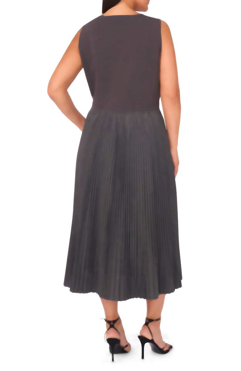 Halogen<sup>®</sup> Sleeveless Mixed Media Maxi Dress, Alternate, color, Greystone Heather