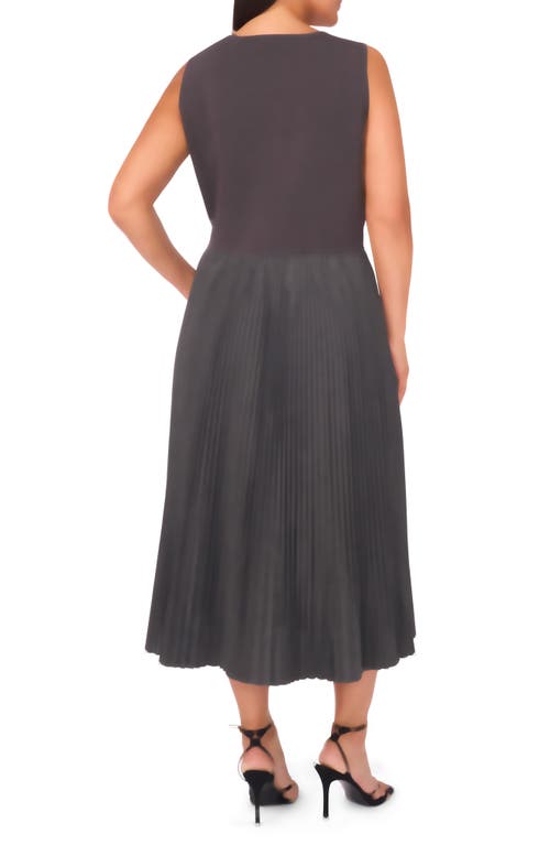 Halogenr Halogen(r) Sleeveless Mixed Media Maxi Dress In Animal Print