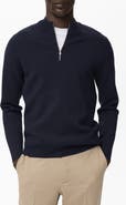 MANGO Quarter Zip Sweater