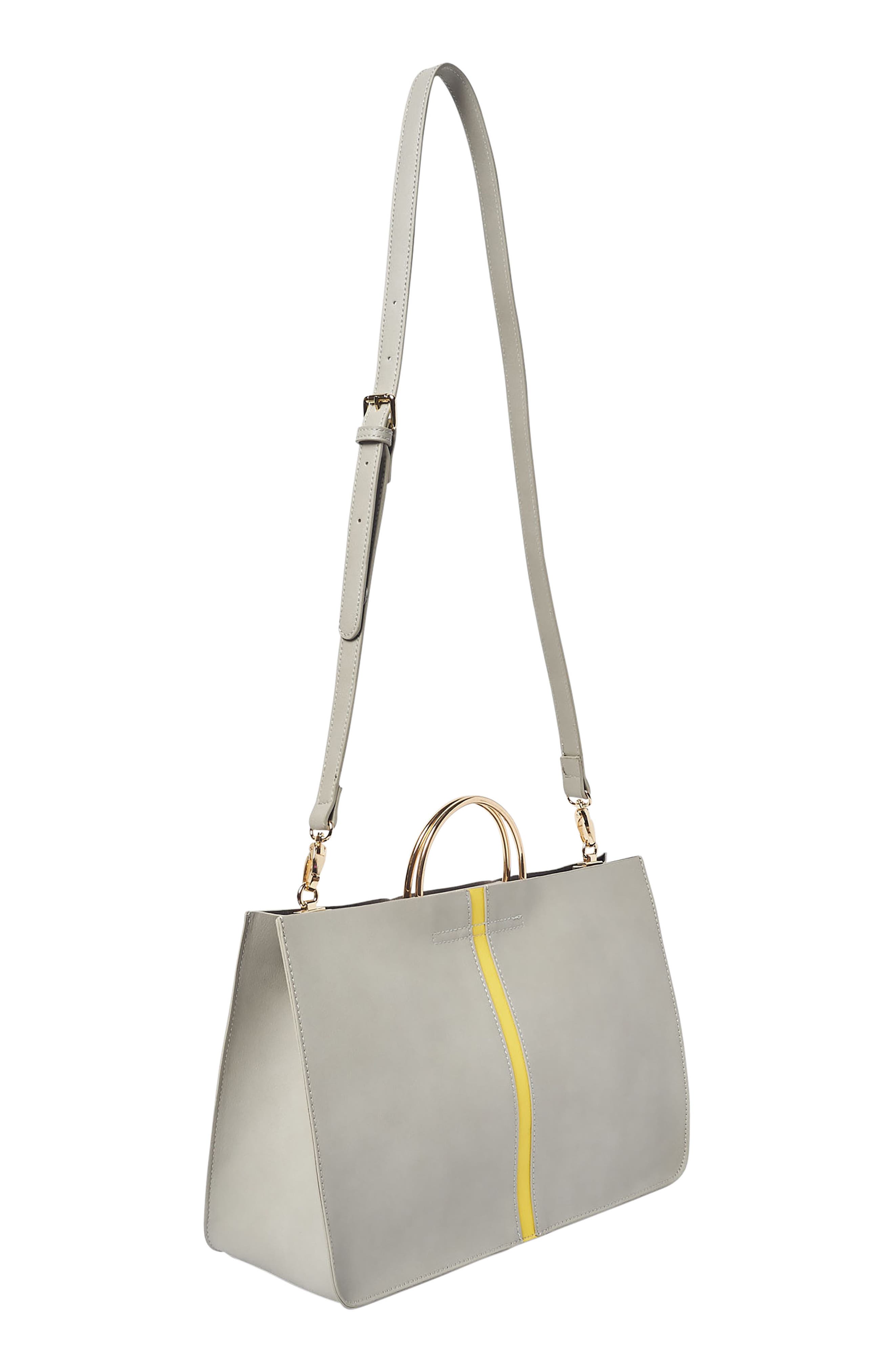 Love Affair Vegan Leather Tote, Alternate, color, GREY