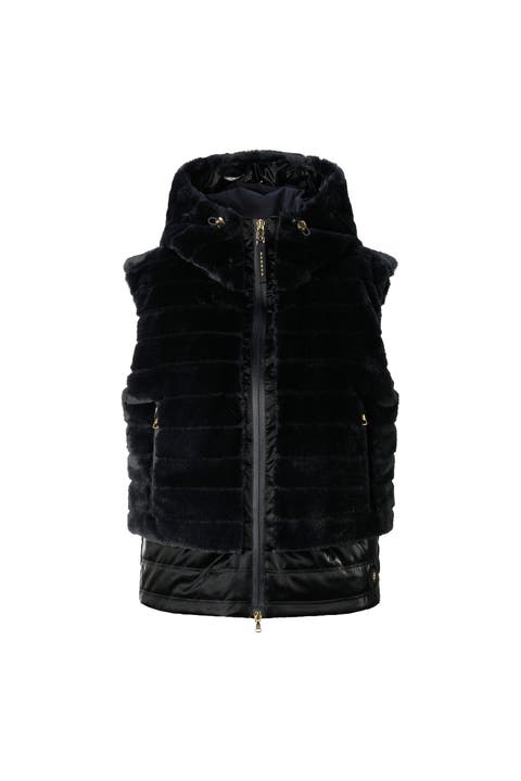Manda Faux Fur Down Vest