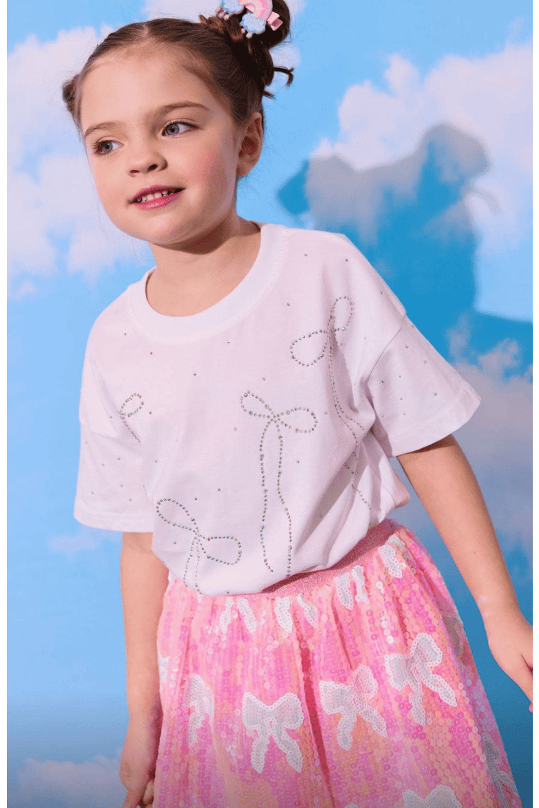 Crystal Bows T-shirt, Alternate, color, White