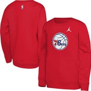 Jordan Brand Youth Jordan Brand Red Philadelphia 76ers Courtside Statement Edition Sweatshirt