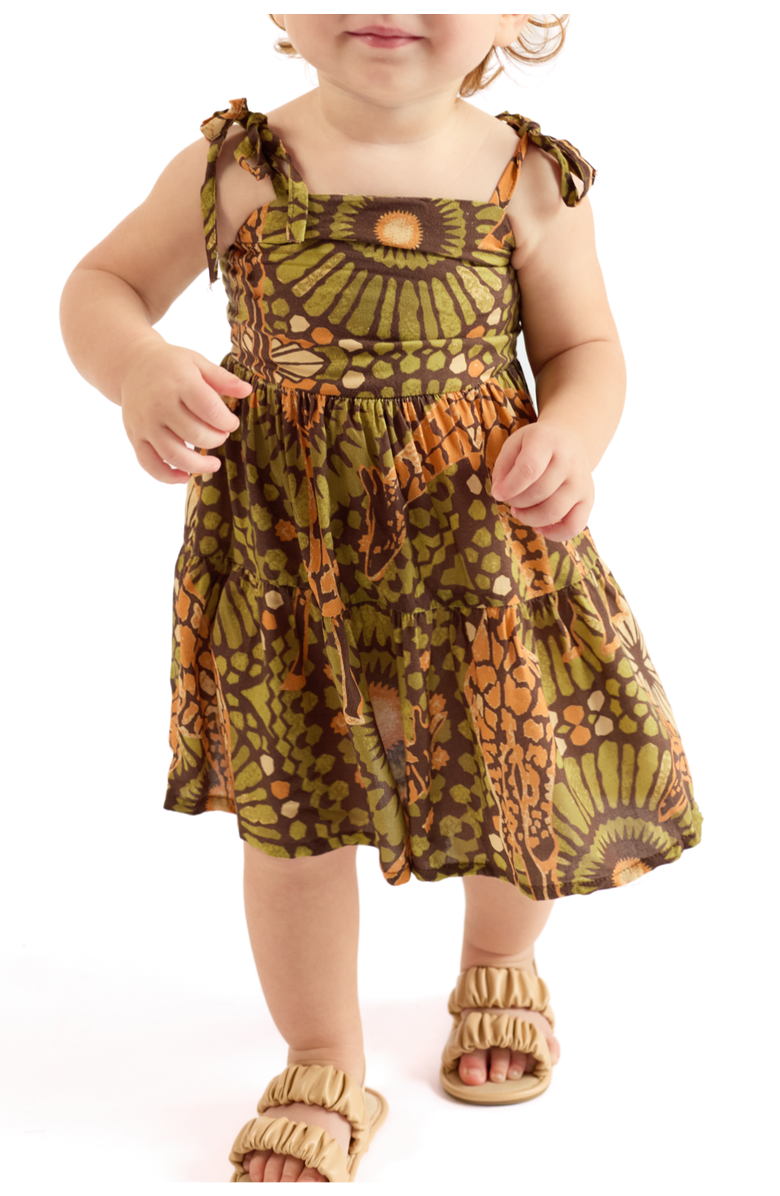 Kenny Flowers The Africa - Girls Resort Dress, Main, color, Brown