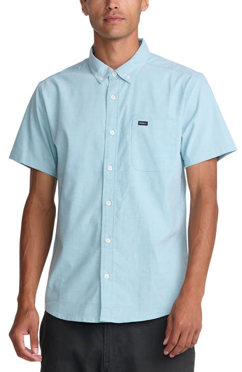 That'll Do Slim Fit Solid Short Sleeve Button-Down Shirt