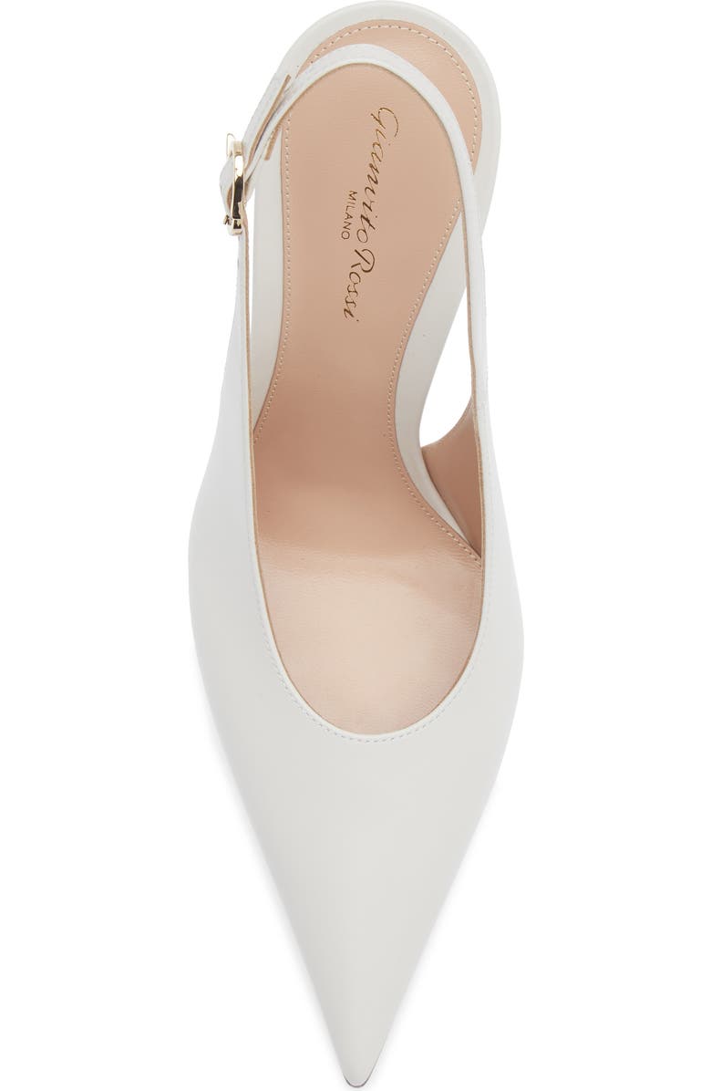 Gianvito Rossi Pointed Toe Slingback Pump, Alternate, color, Offwhite