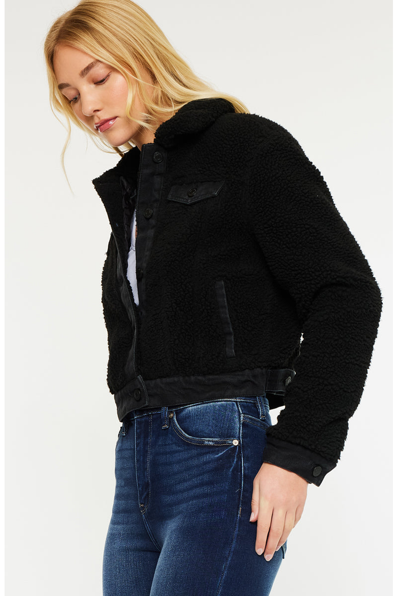 Monet Cropped Jacket, Alternate, color, Black