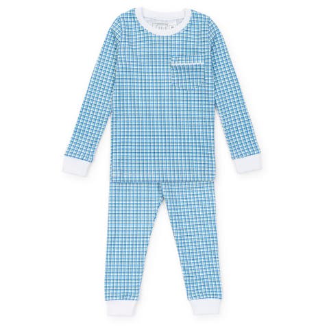 Lila & Hayes Boys Jack Long Pajamas Set - Blue Baseball Grandslam main image 1