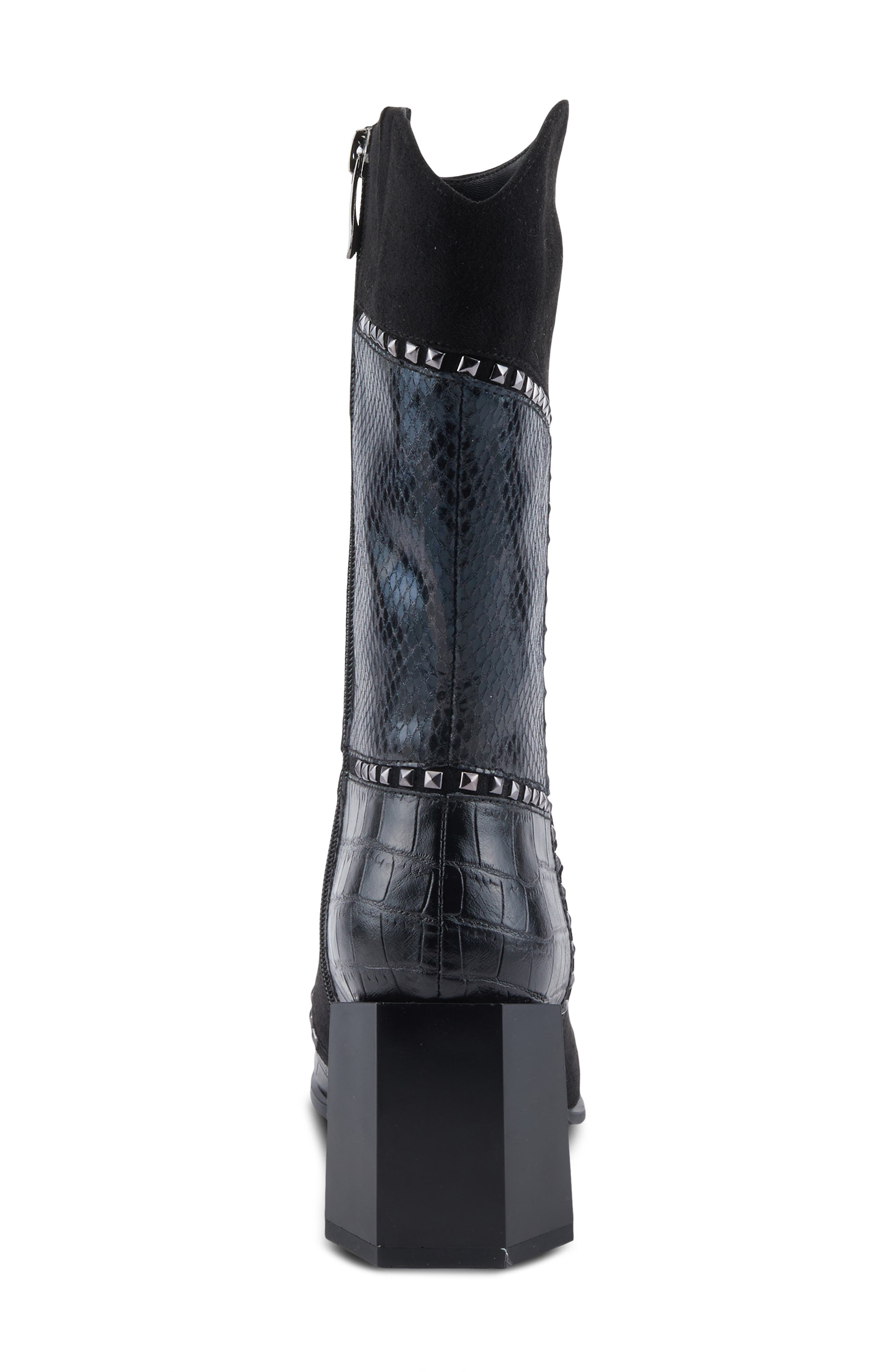 AZURA BY SPRING STEP Zayrina Pointed Toe Boot, Alternate, color, Black