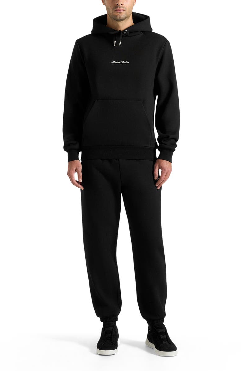 Manière De Voir Signature Regular Fit Hoodie, Alternate, color, Black