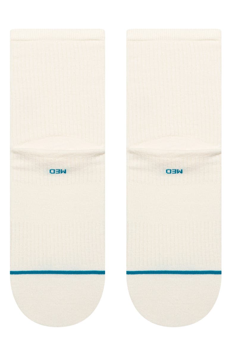 Stance Fine Rib Quarter Socks, Alternate, color, Ivory