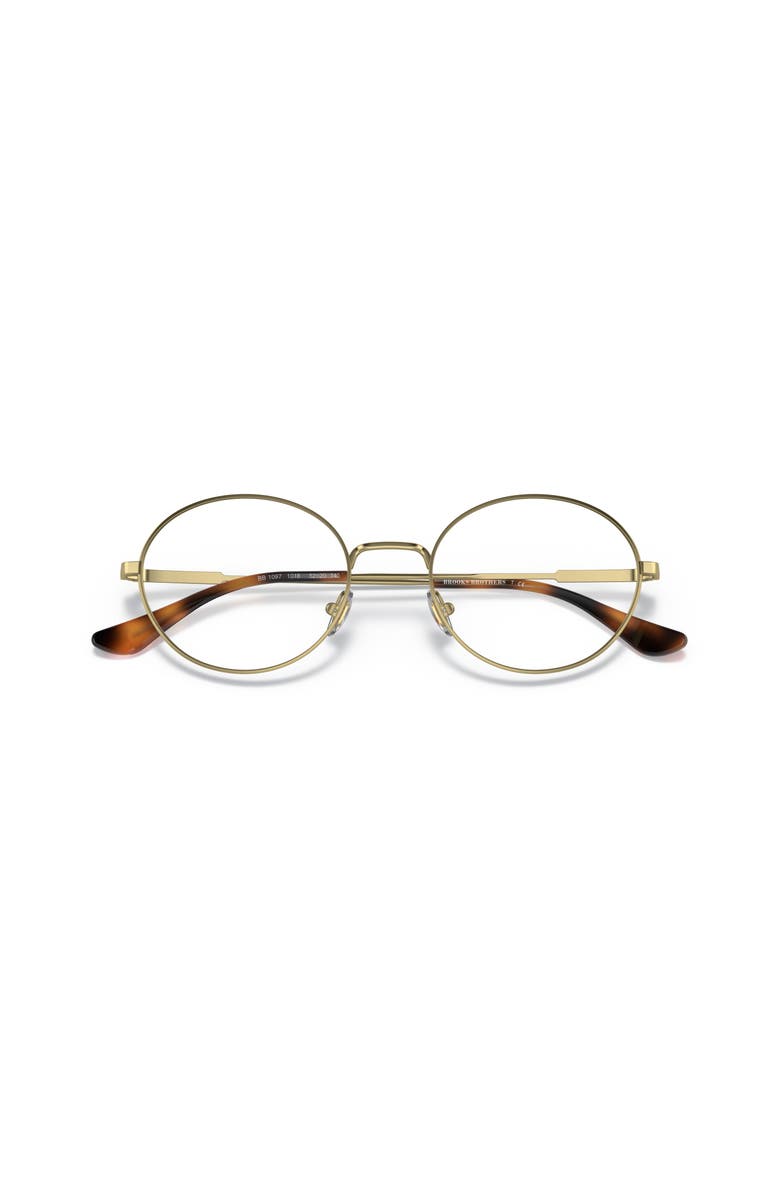 Brooks Brothers 52mm Oval optical glasses, Alternate, color, Gold