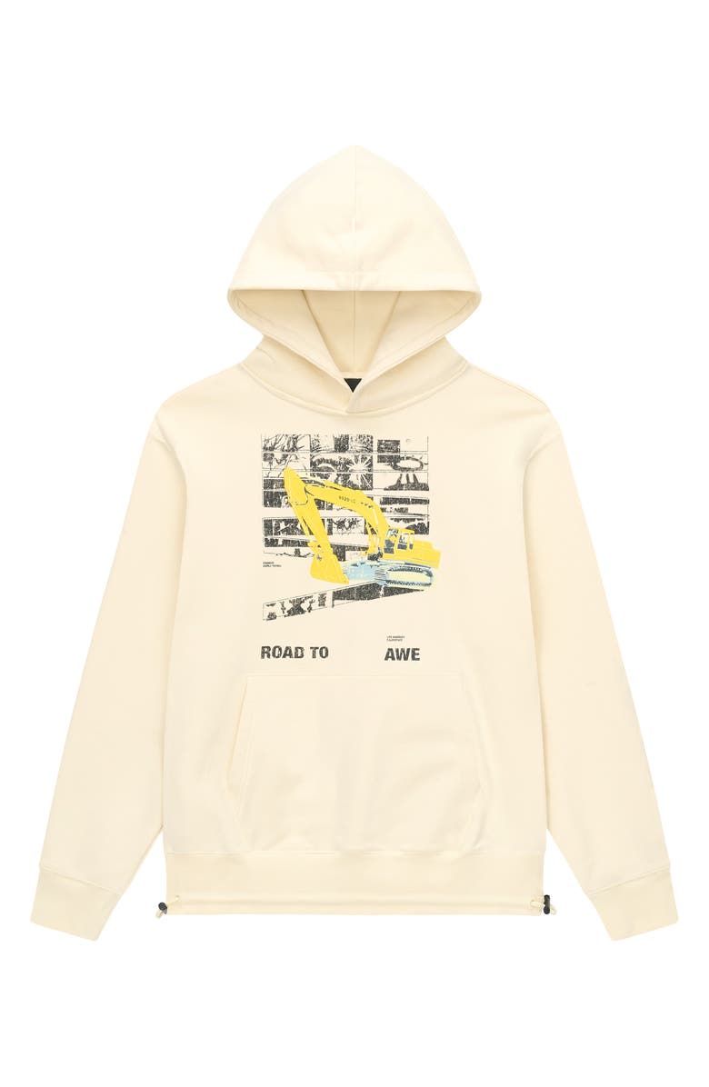 RtA Jordan Raw Sand Digger Oversize Graphic Hoodie, Main, color, 
