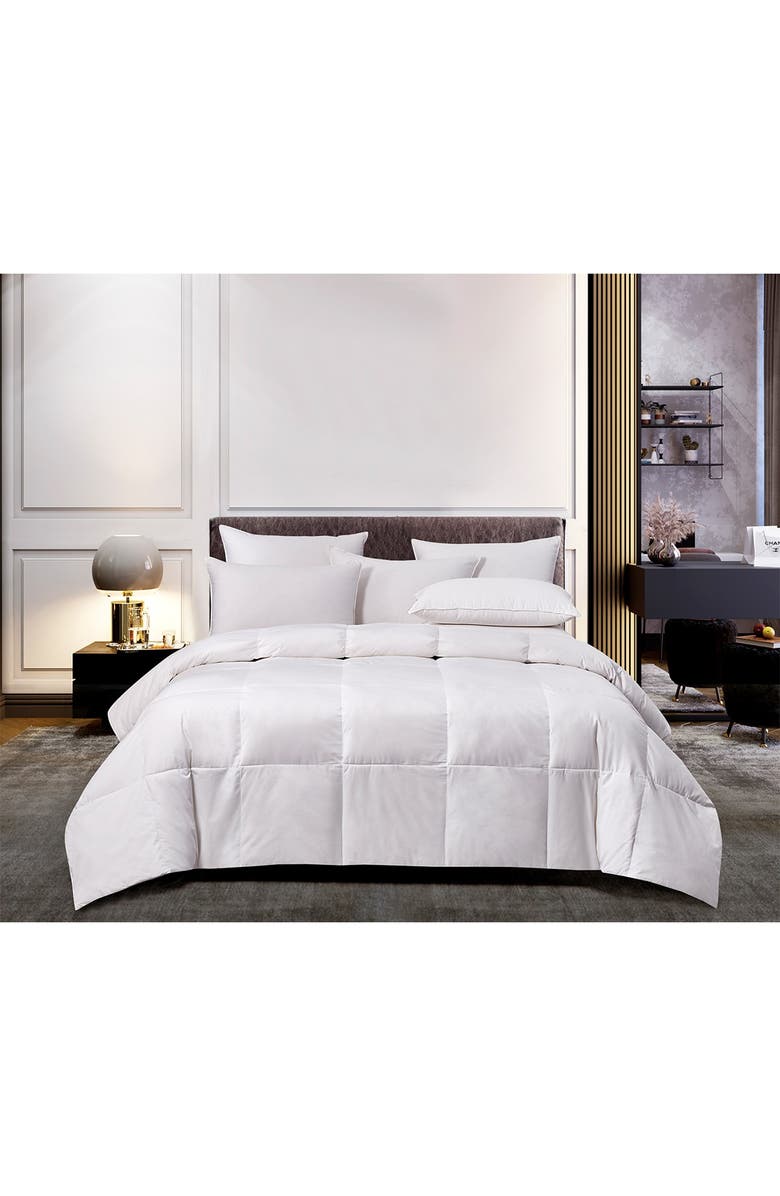 BLUE RIDGE HOME FASHIONS Cannon Light Warmth Goose Feather & Down Fiber Comforter - King - White, Alternate, color, 