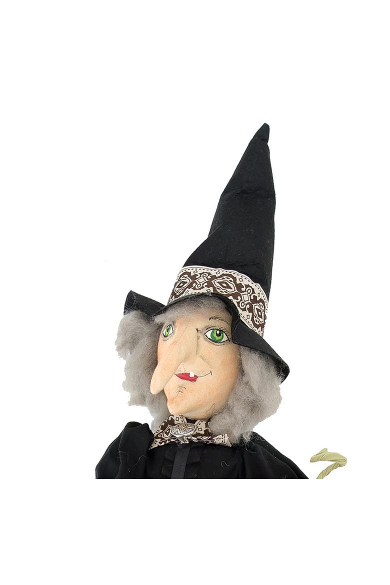 Marleigh Witch Pumpkin Halloween Joe Spencer Gathered Traditions Figurine, Alternate, color, Black