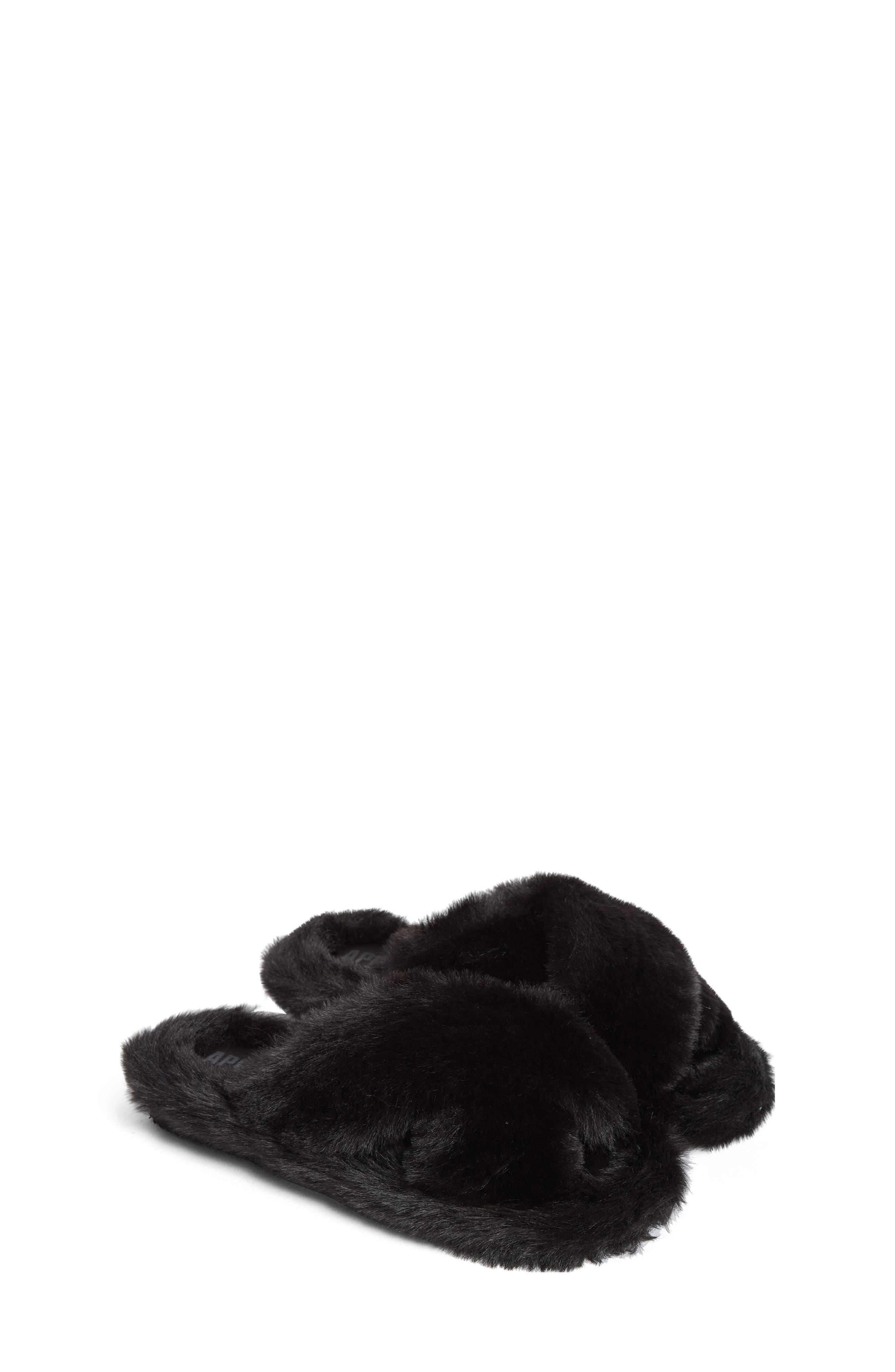 Apparis Biba Faux Fur Scuff Slipper, Main, color, 