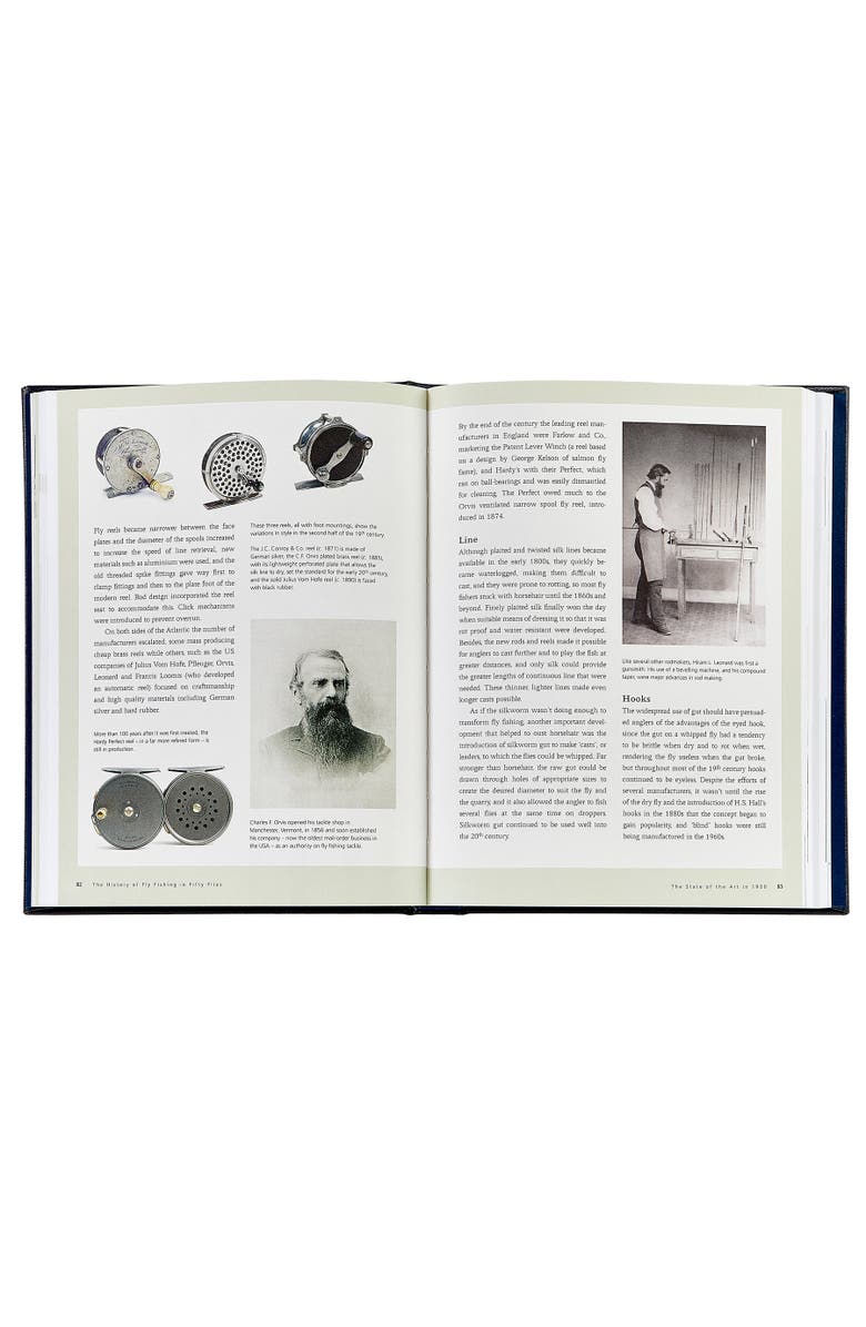 Graphic Image The History of Fly Fishing in Fifty Flies Leather Edition, Alternate, color, Navy